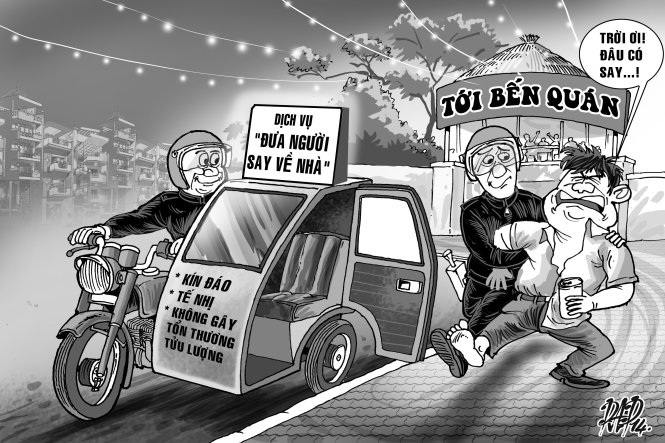 Dịch vụ đưa người say bia rượu về nhà Hà Nội